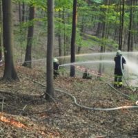 Waldbrandübung am 8. Mai nahe dem Lufthansa-Center