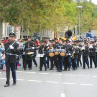Musikzug bei Winzerfest-Umzug in Bensheim dabei